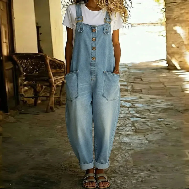 Abigail | Adjustable Denim Overalls