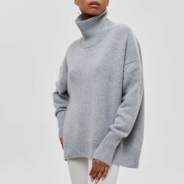 Wendy – Oversized Turtleneck Knit Sweater