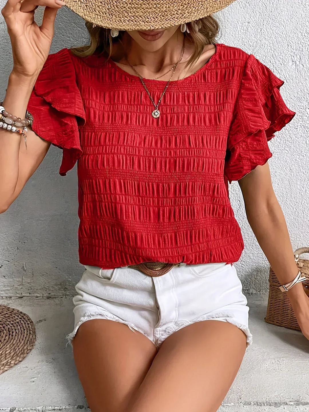 Narcissa | Light & Breezy Blouse with Fun Ruffles