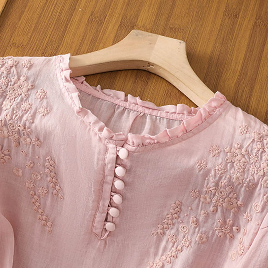 Dottie | Floral Button-Front Blouse
