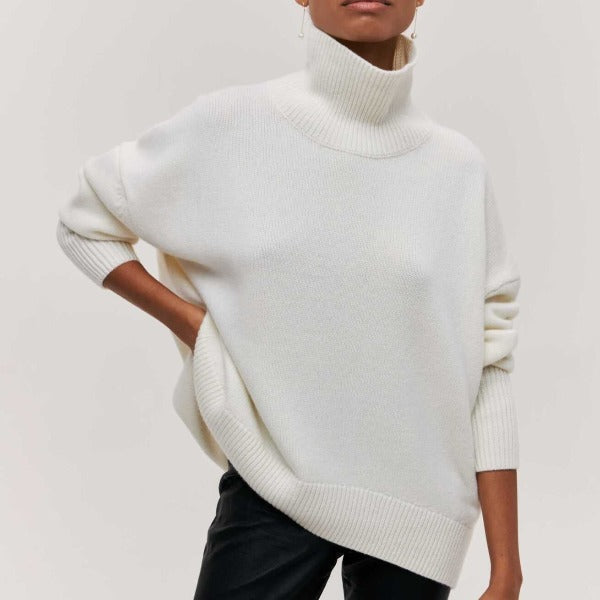 Wendy – Oversized Turtleneck Knit Sweater