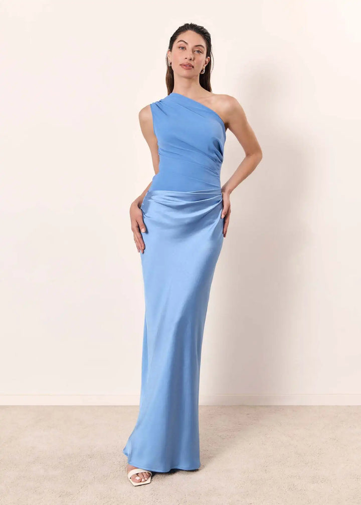 Alma | Maxi Dress with a Gilt in Satin