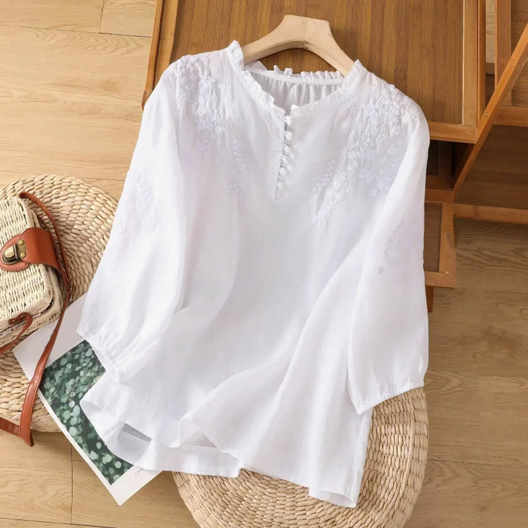 Dottie | Floral Button-Front Blouse