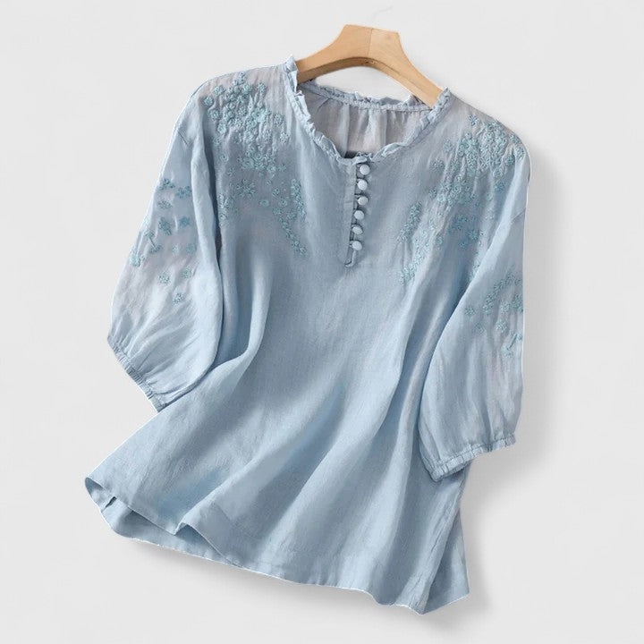 Alexia | Elegant Button-Front Blouse