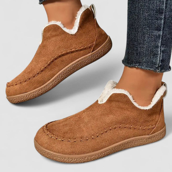 Leanne – Fleece-Lined Suede Slip-On Boots