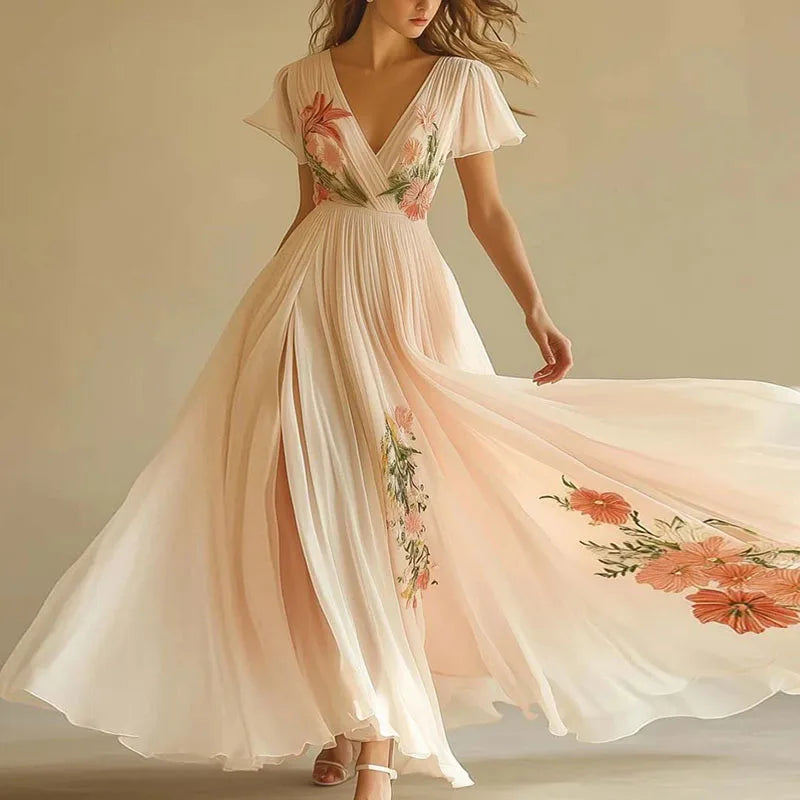 Yanira | Evening Dress with V-Neck