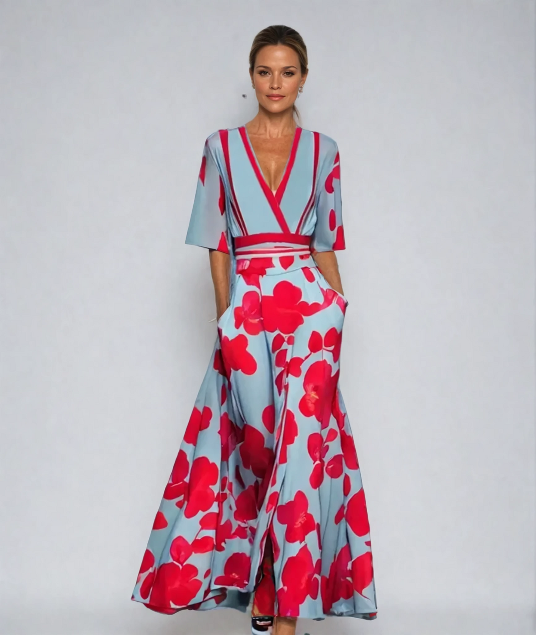 Marlee | Elegant Floral a-Line Dress