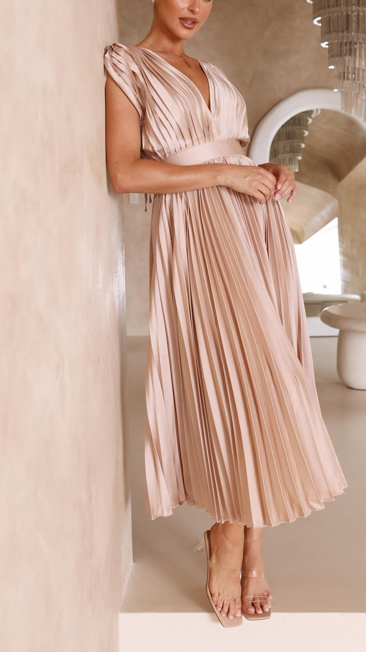 Whitney | Pleated Maxi Dress