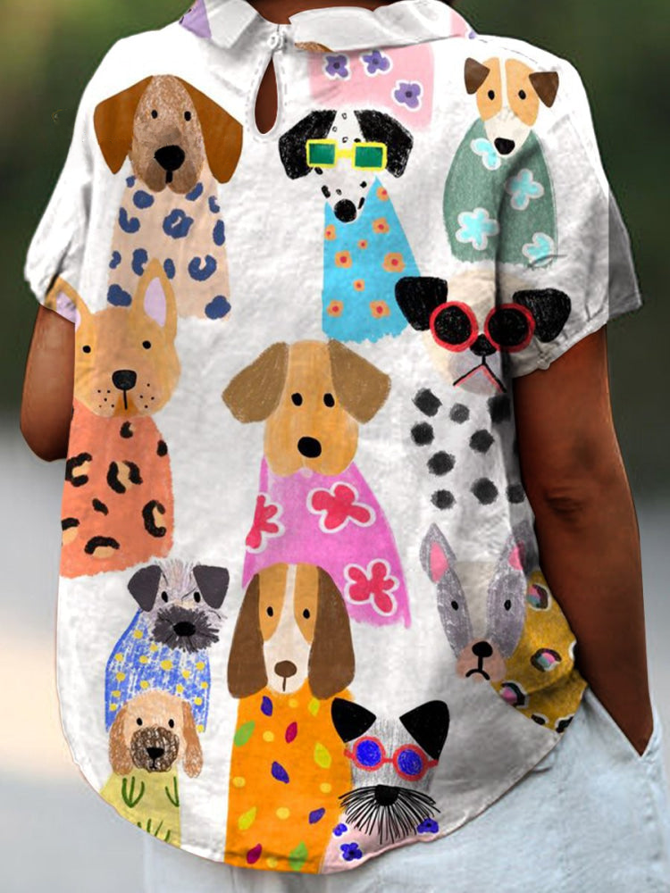 Rosa | Dog Print Shirt