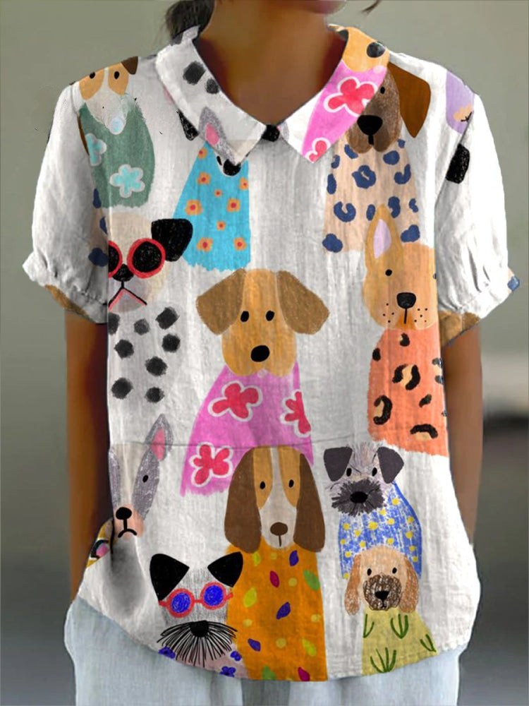 Rosa | Dog Print Shirt