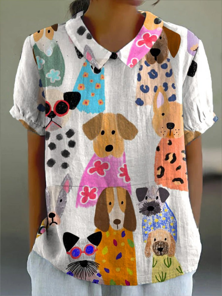 Rosa | Dog Print Shirt