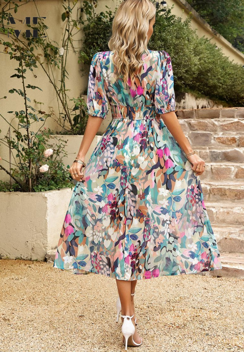 Adele | Elegant Floral Dress
