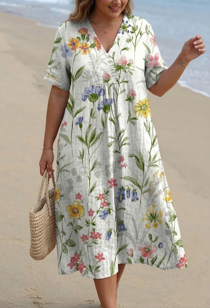 Nova | Vintage Floral Flowing Dress