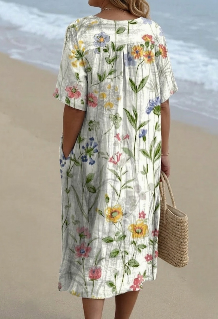Nova | Vintage Floral Flowing Dress