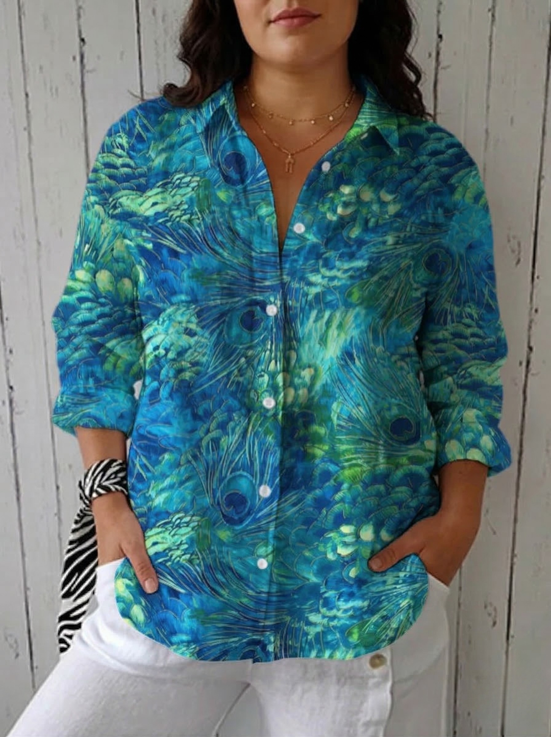 Camila | Peacock Grace Blouse