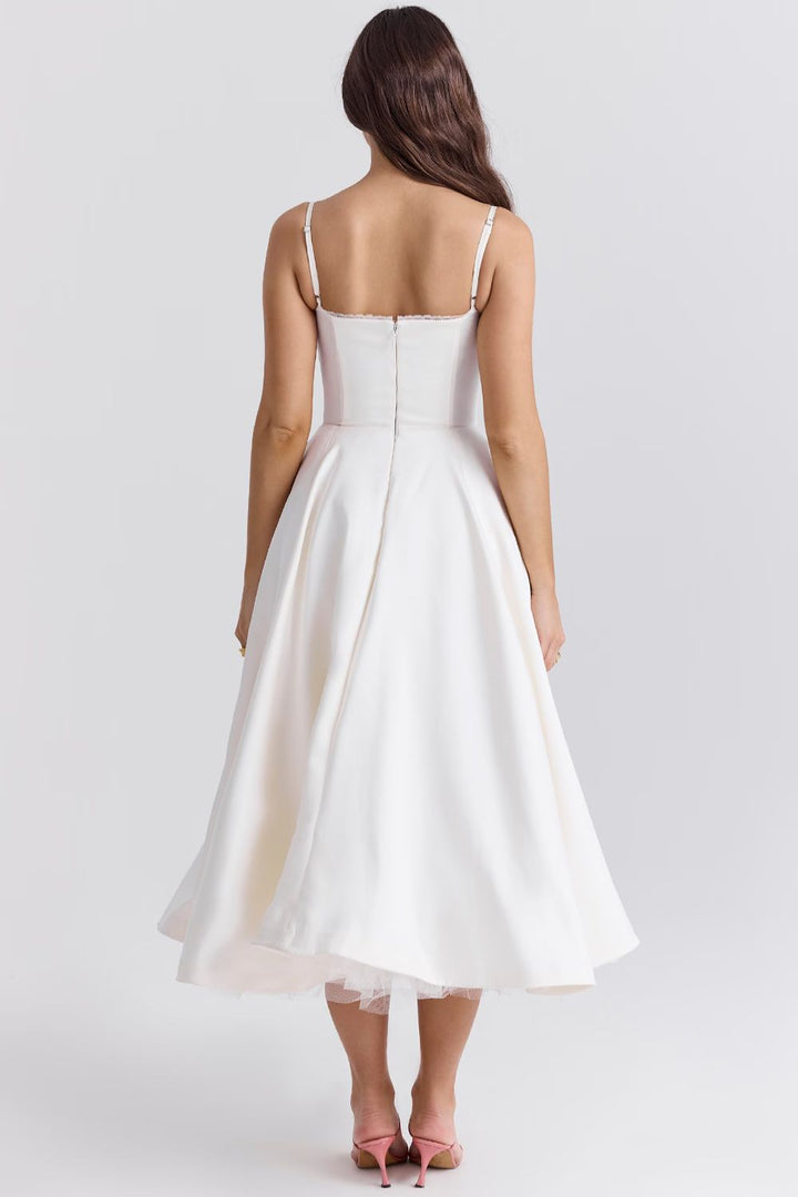 Jade | Delicate Tulle Accent Dress