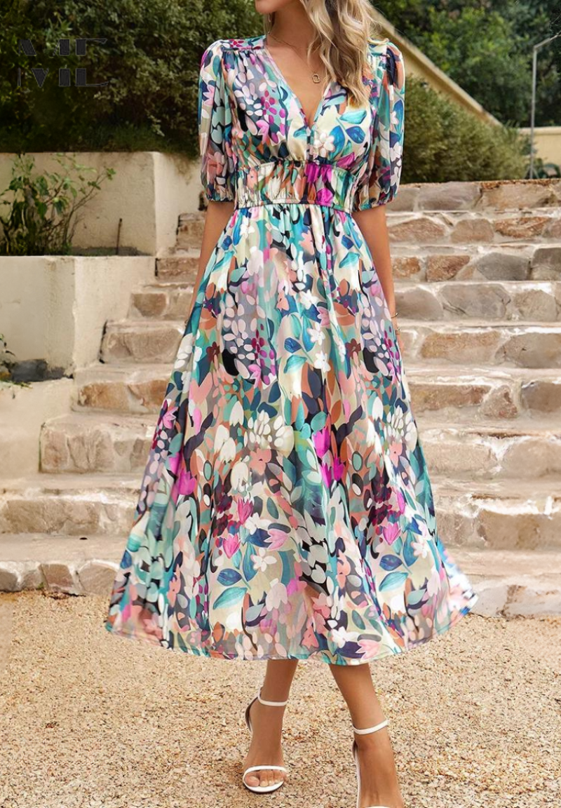 Adele | Elegant Floral Dress