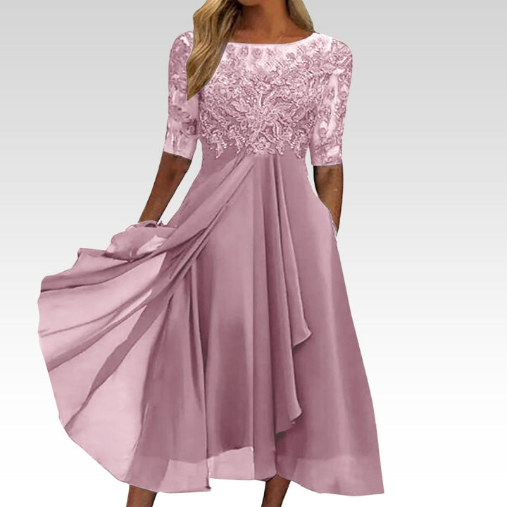 Zinnia | Elegant Lace Midi Dress