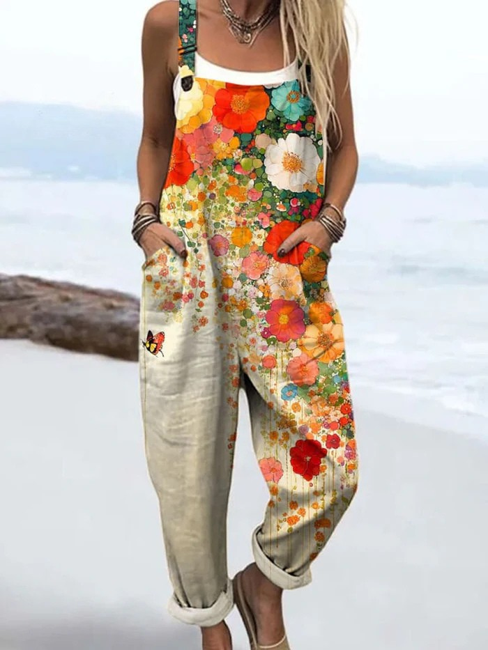 Margot | Vintage Floral Jumpsuit