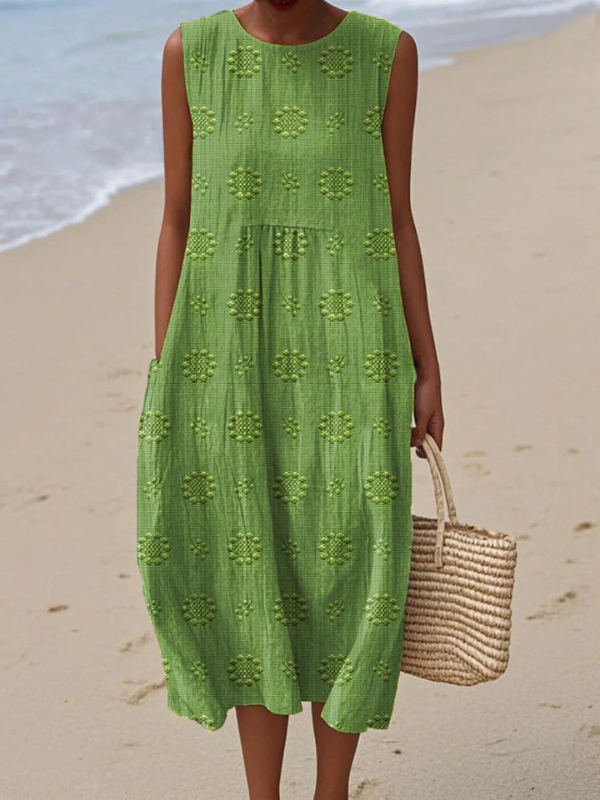Chantal | Embroidered Midi Dress