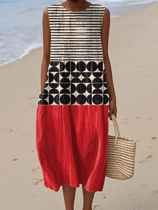 Calla | Colorblock Midi Dress