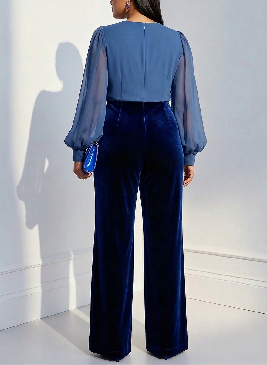 Madison | Velvet V-Neck Jumpsuit