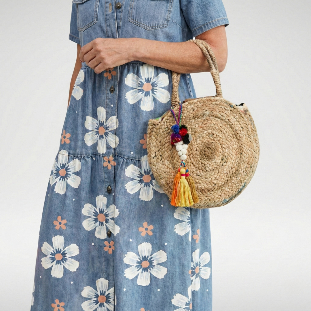 Cady | Denim Flower Dress