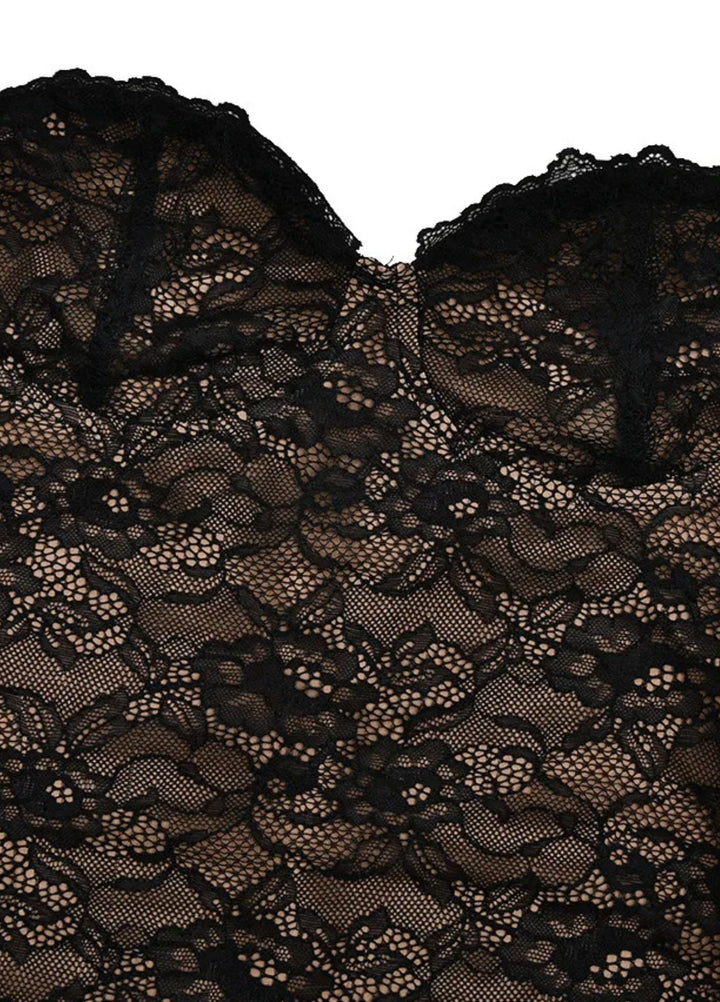 Mia | Noir Lace Maxi Dress