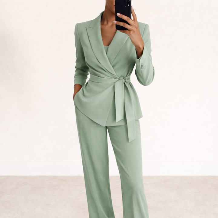 Millicent | Belted Blazer Suit