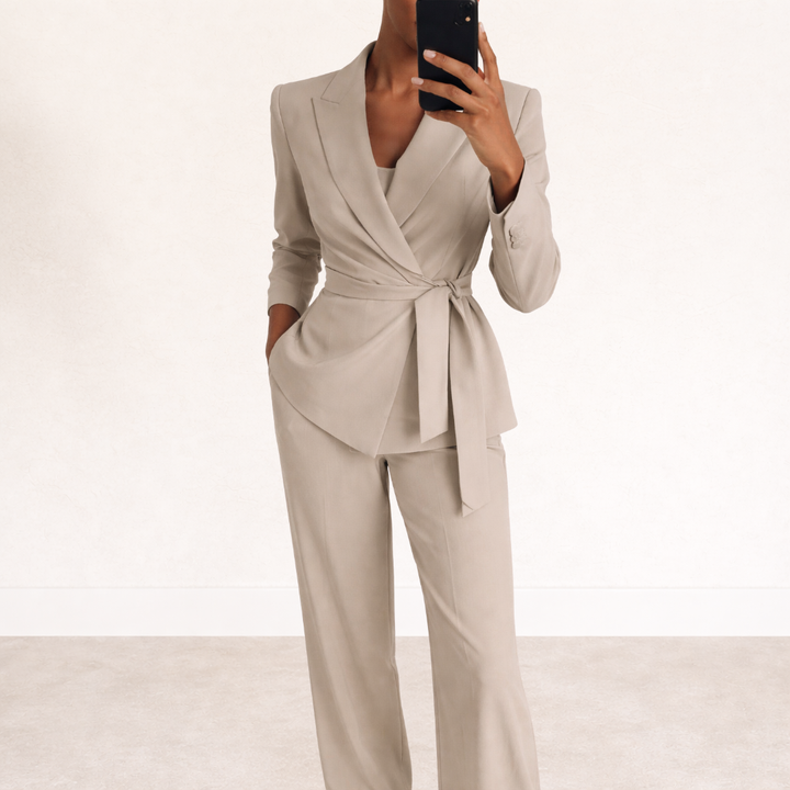 Millicent | Belted Blazer Suit