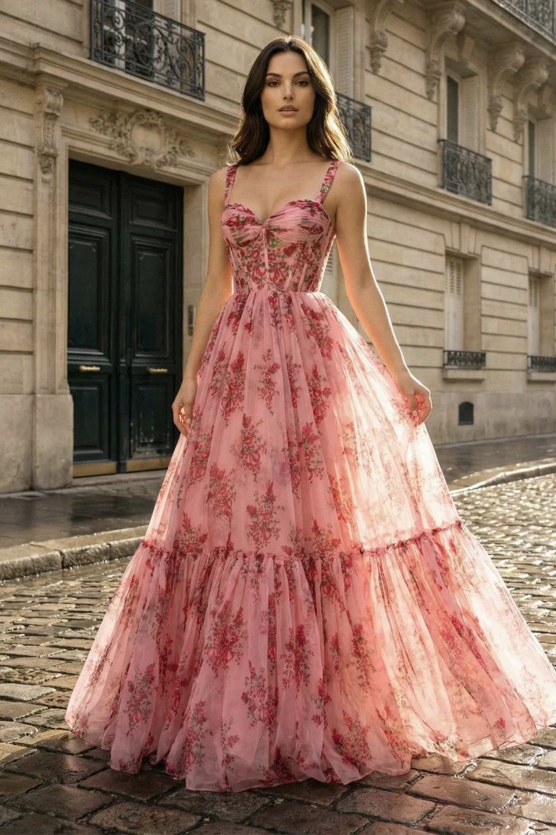 Alanna | Tiered Ruffle Tulle Gown