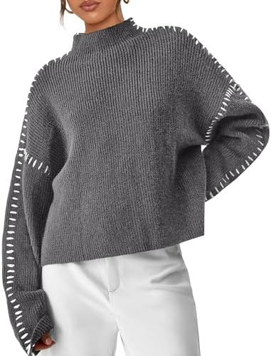 Jolene – Oversized Whipstitch Detail Sweater