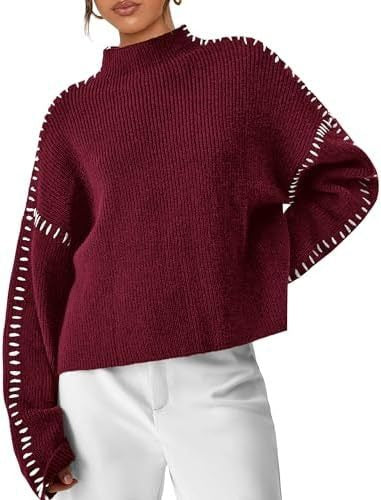 Jolene – Oversized Whipstitch Detail Sweater