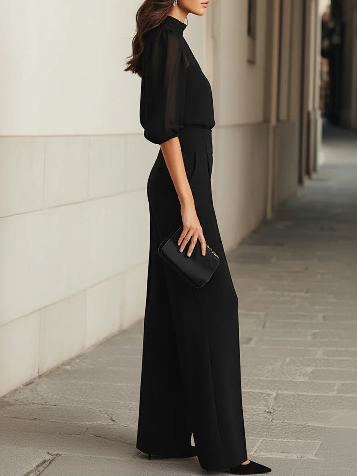 Deandra | Top and Wide-Leg Pants Three-Piece Set