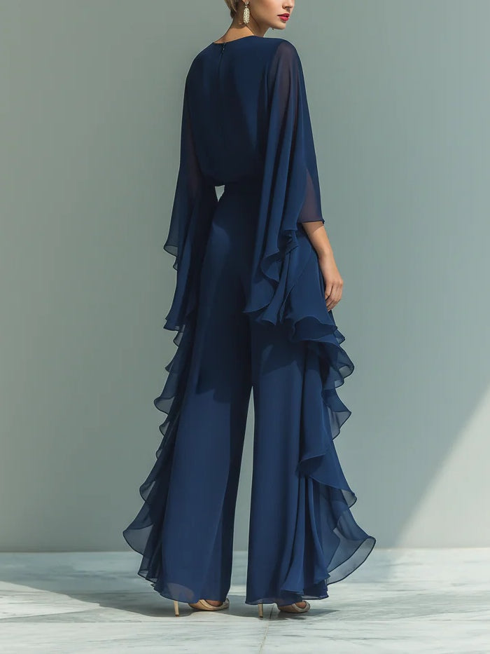 Emelia | Elegant Flowing Evening Jumpsuit