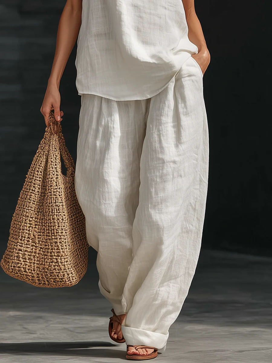 Ella | Sleeveless Wide-Leg Set