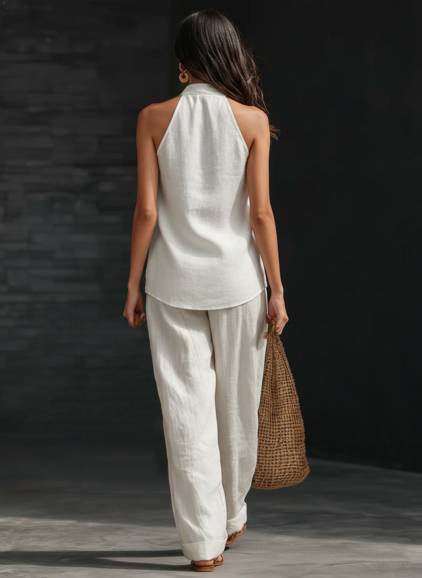 Ella | Sleeveless Wide-Leg Set