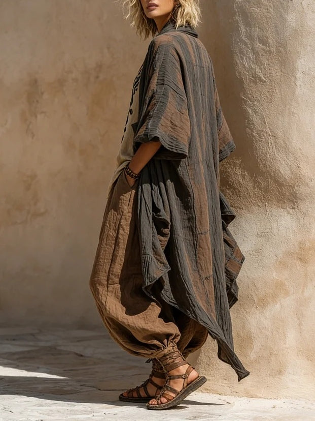 Vita | Nomadic Bohemian Art Print Three-Piece Set Outfit