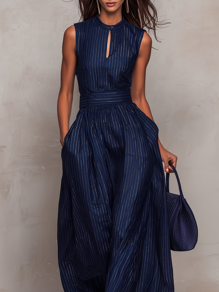 Felicia – Striped Wide-Leg Elegant Jumpsuit