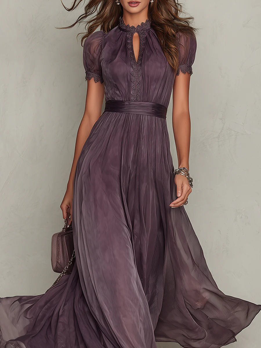 Nikole | Vintage Elegant Chiffon Maxi Dress