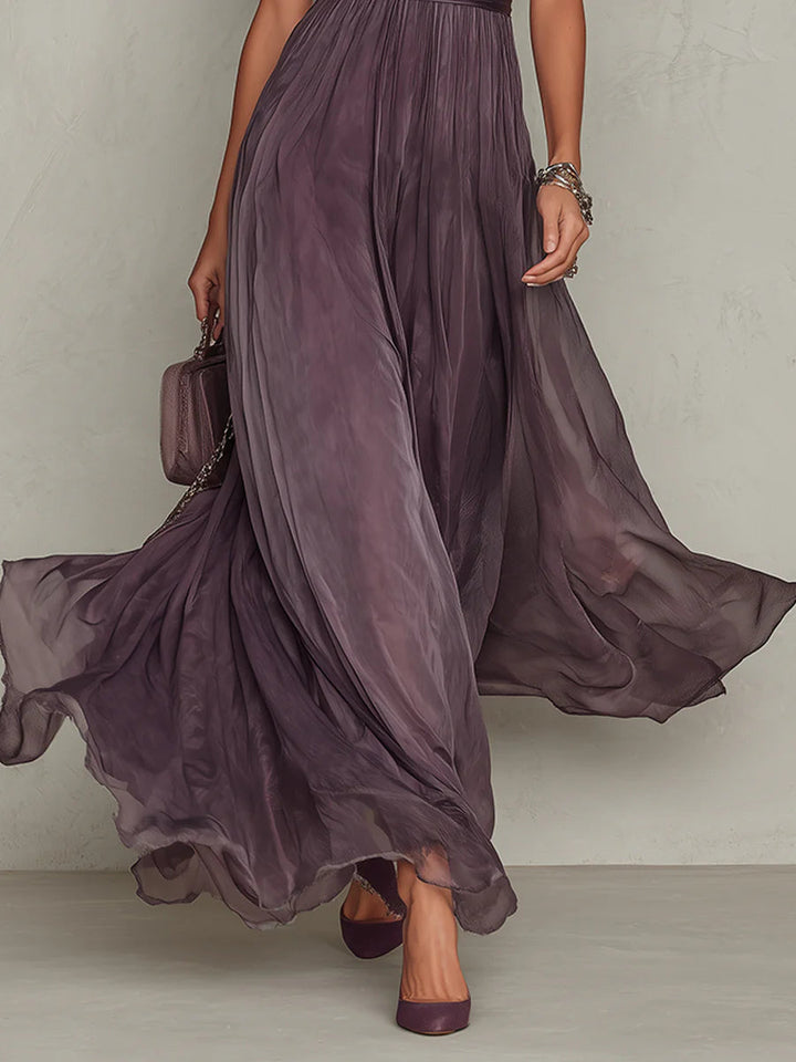 Nikole | Vintage Elegant Chiffon Maxi Dress