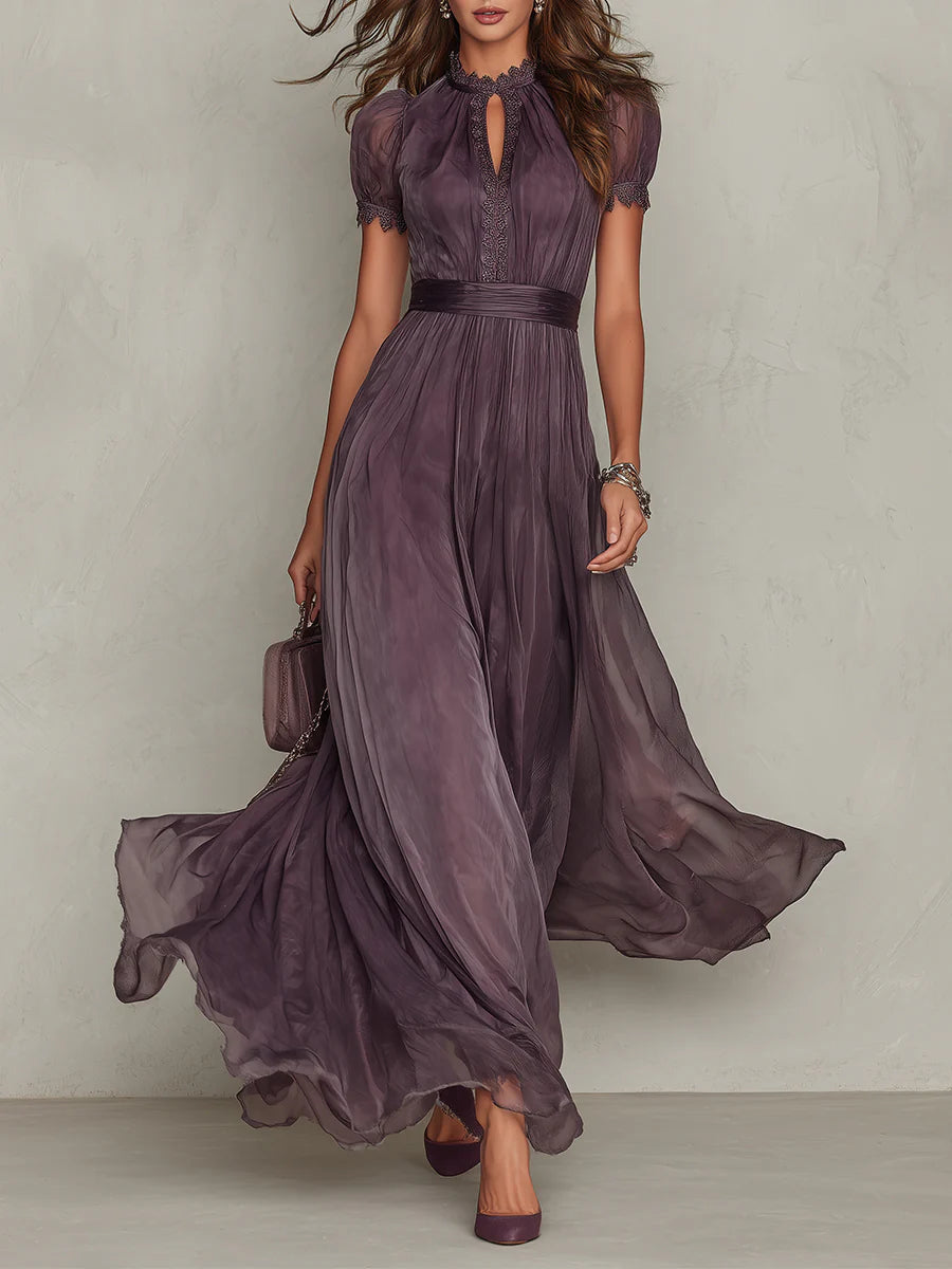 Nikole | Vintage Elegant Chiffon Maxi Dress