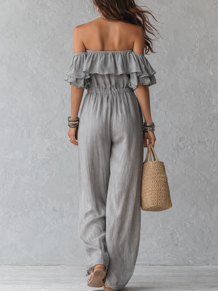 Jewell | Ruffled Off-Shoulder Set