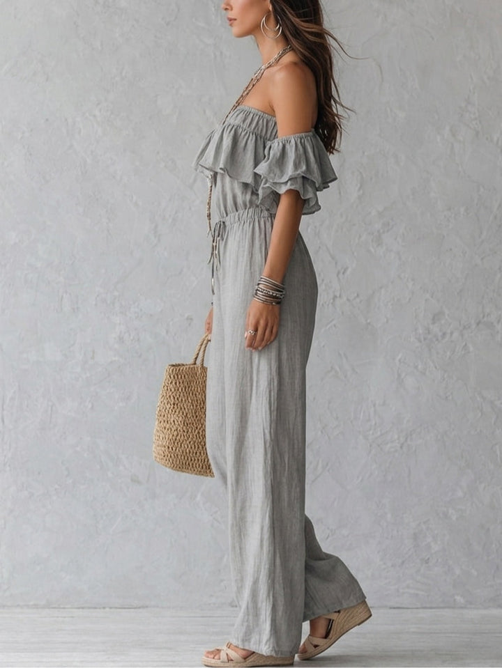 Jewell | Ruffled Off-Shoulder Set