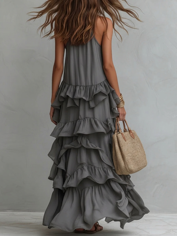 Sequoia | Layered Ruffle Halter Maxi