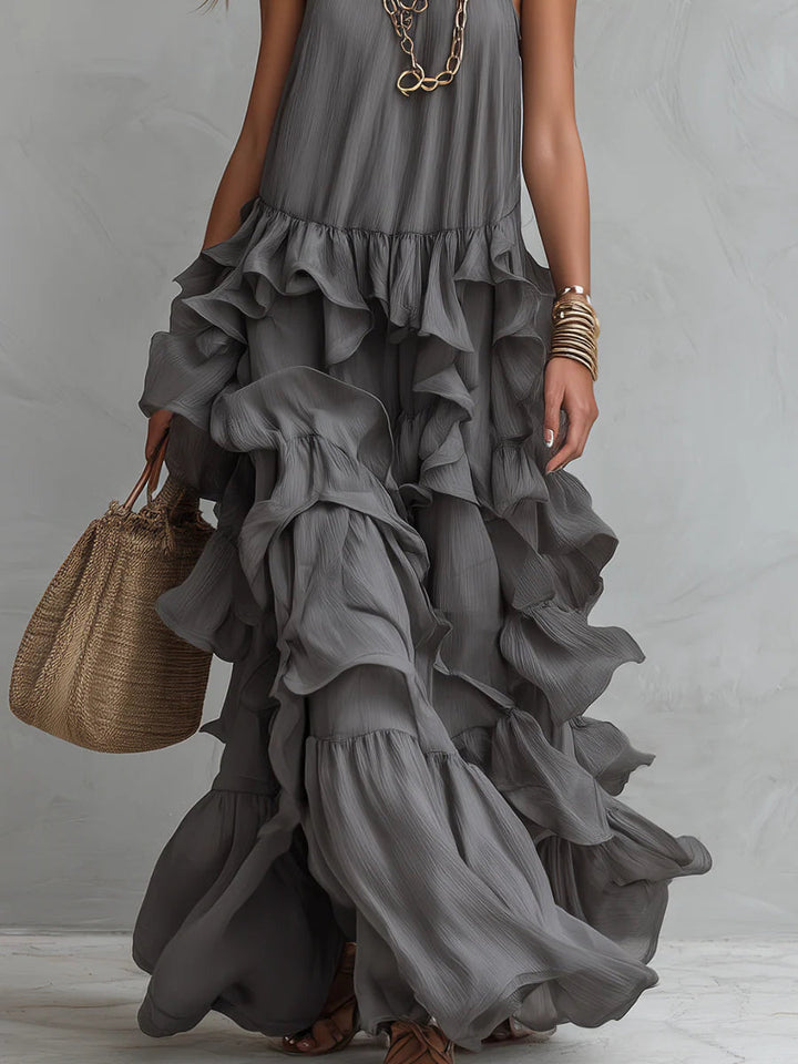 Sequoia | Layered Ruffle Halter Maxi