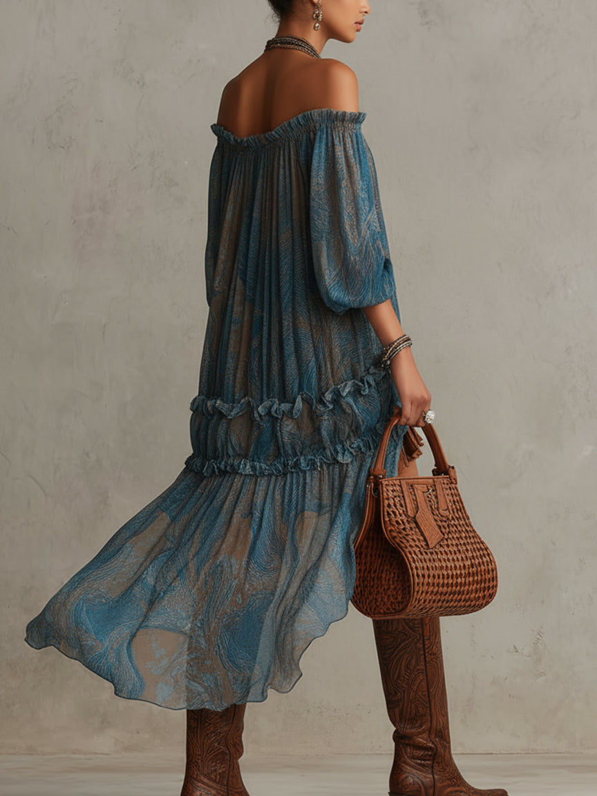 Quincy | Off-Shoulder Boho Mini Dress