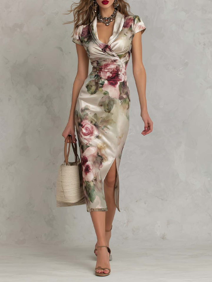 Jolene | Classic Floral Wrap Dress
