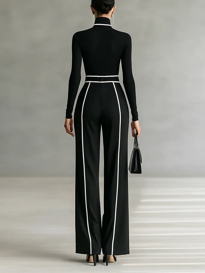 Violet | Turtleneck Wide-Leg Pants Set