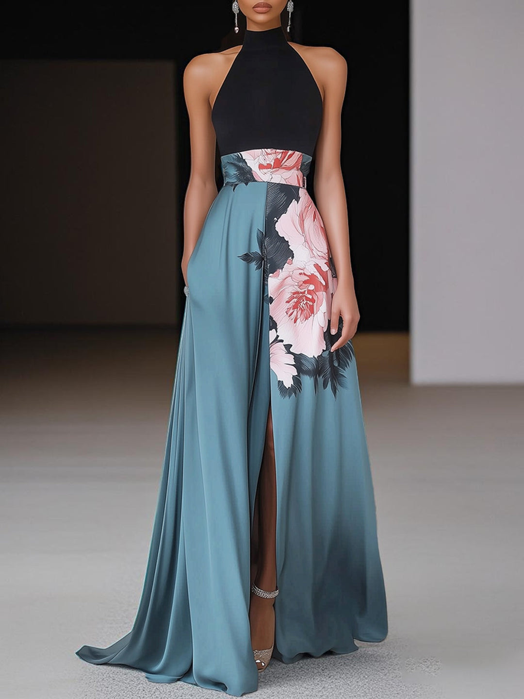 Simone | A-Line Floral Maxi